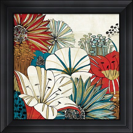Framed Contemporary Garden I Print