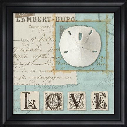 Framed Beach Journal I Print