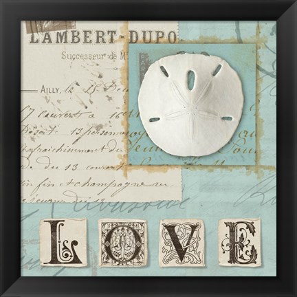Framed Beach Journal I Print