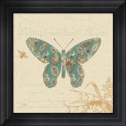 Framed Natures Pattern II in Blue Print
