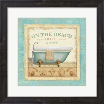 Framed Beach Hotel I Print