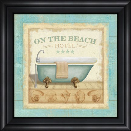 Framed Beach Hotel I Print