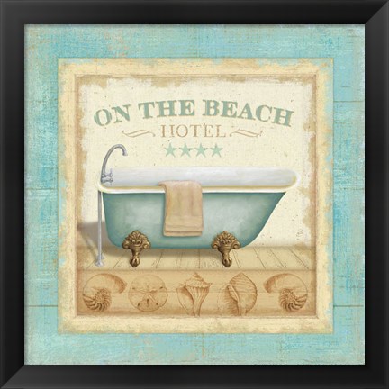 Framed Beach Hotel I Print