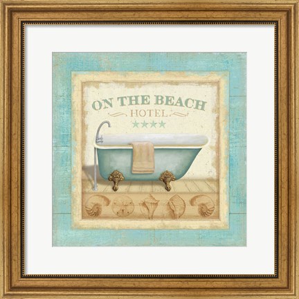 Framed Beach Hotel I Print