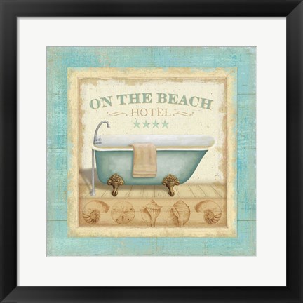 Framed Beach Hotel I Print