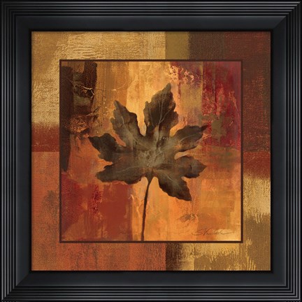 Framed October Leaf I Print