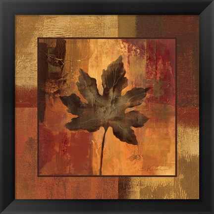 Framed October Leaf I Print