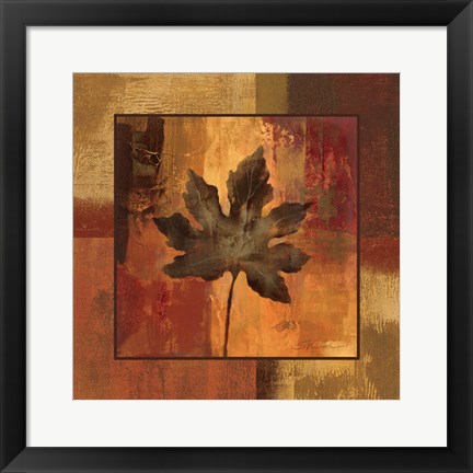 Framed October Leaf I Print