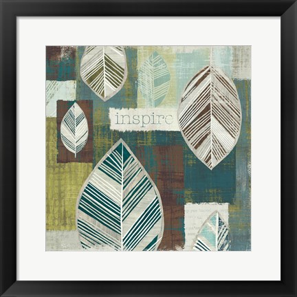 Framed Be Leaves II Print