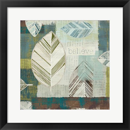 Framed Be Leaves IV Print
