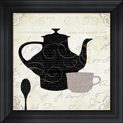 Framed Cream and Sugar I Print