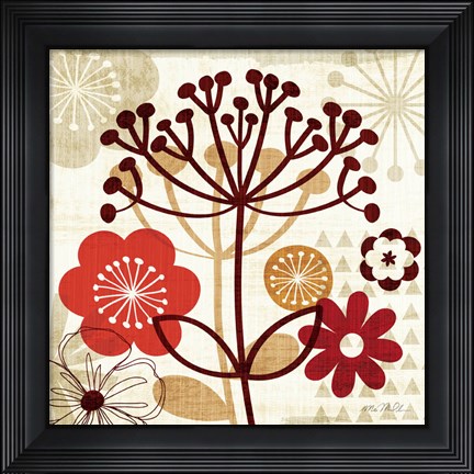 Framed Floral Pop II Print