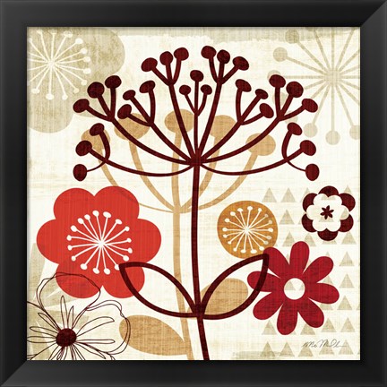 Framed Floral Pop II Print
