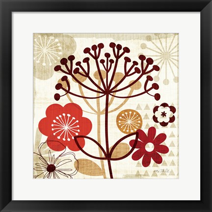 Framed Floral Pop II Print