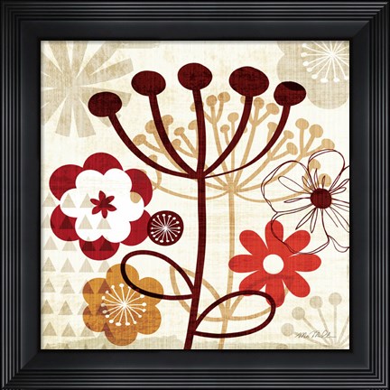 Framed Floral Pop III Print