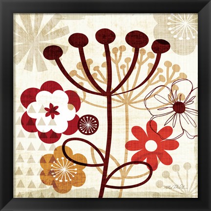 Framed Floral Pop III Print