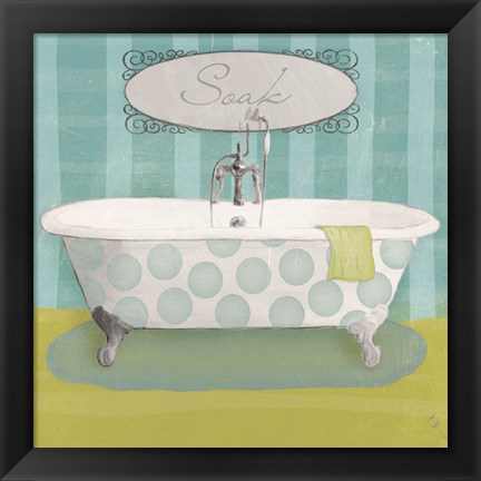 Framed Polka Tub II Print