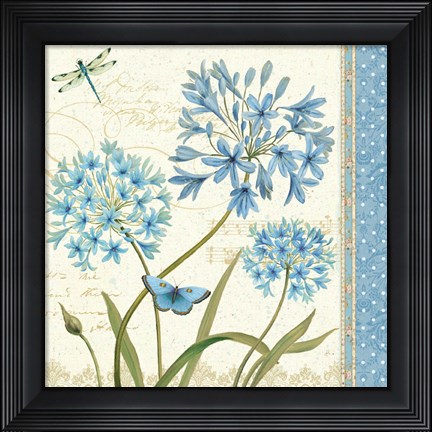 Framed Blue Melody IV Print