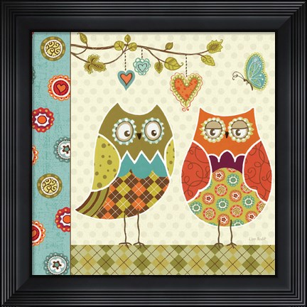 Framed Owl Wonderful I Print