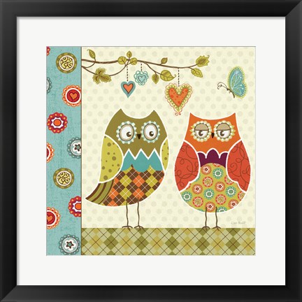 Framed Owl Wonderful I Print