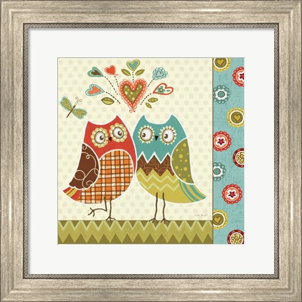 Framed Owl Wonderful II Print