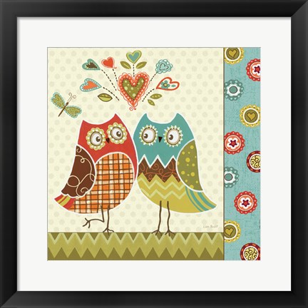 Framed Owl Wonderful II Print