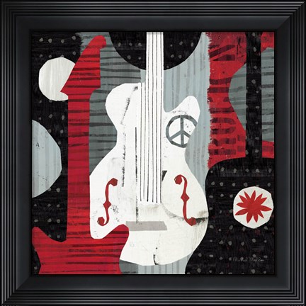 Framed Rock &#39;n Roll Guitars Print