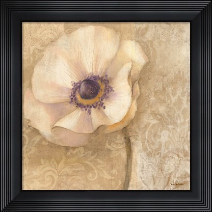 Framed Brocade Poppy Print
