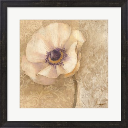 Framed Brocade Poppy Print