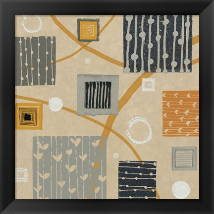 Framed Graphic Tiles II Print