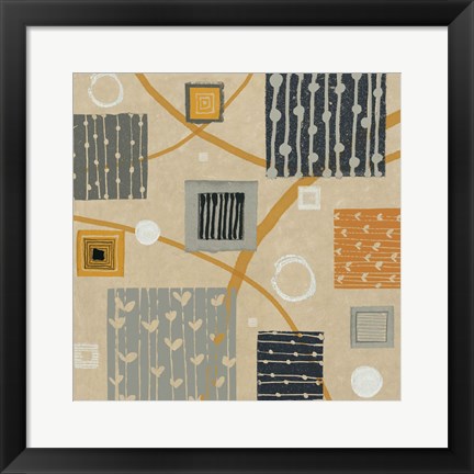 Framed Graphic Tiles II Print