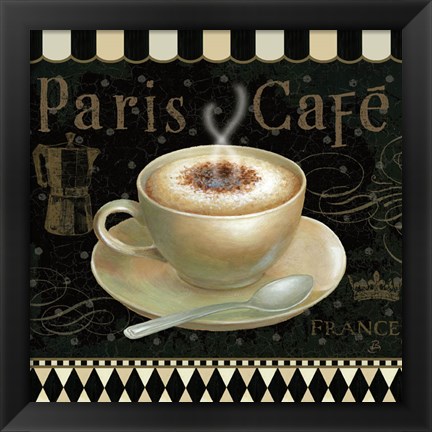 Framed Cafe Parisien III Print