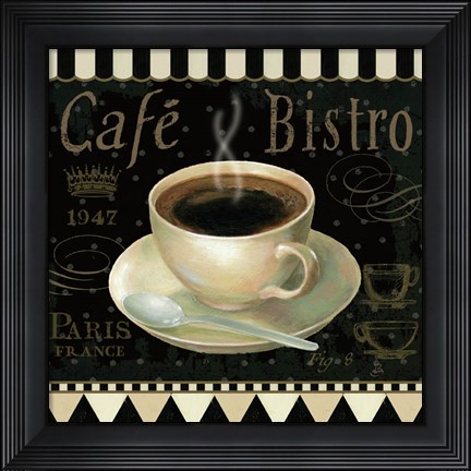 Framed Cafe Parisien IV Print