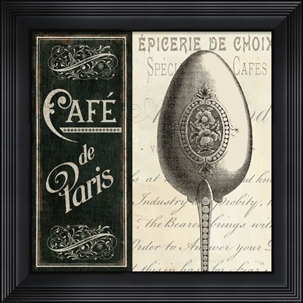 Framed French Menu I Print