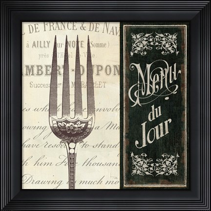 Framed French Menu II Print