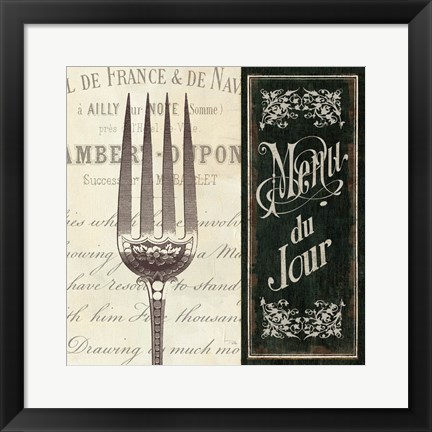 Framed French Menu II Print