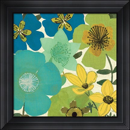 Framed Garden Brights Cool III Print