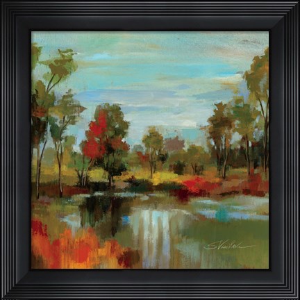 Framed Hidden Pond Hues I Print
