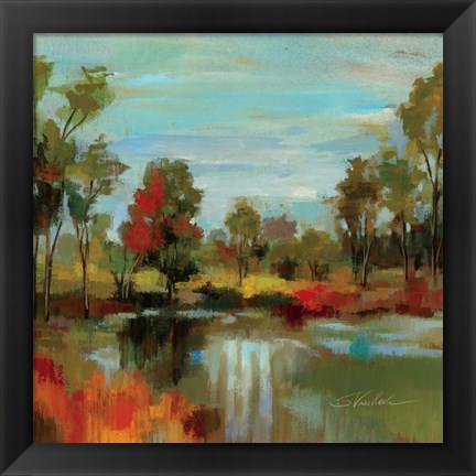 Framed Hidden Pond Hues I Print