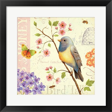 Framed Birds and Bees I Print