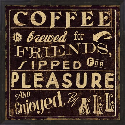 Framed Coffee Quote II Print