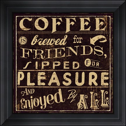 Framed Coffee Quote II Print