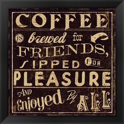 Framed Coffee Quote II Print