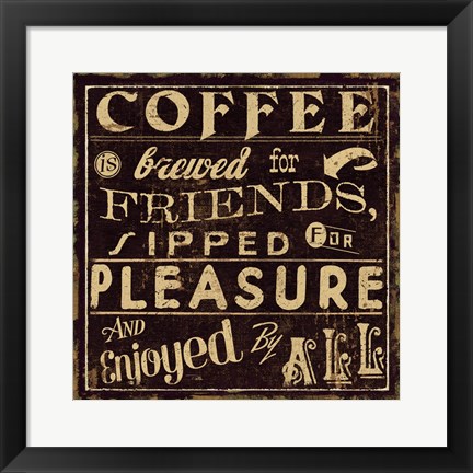 Framed Coffee Quote II Print