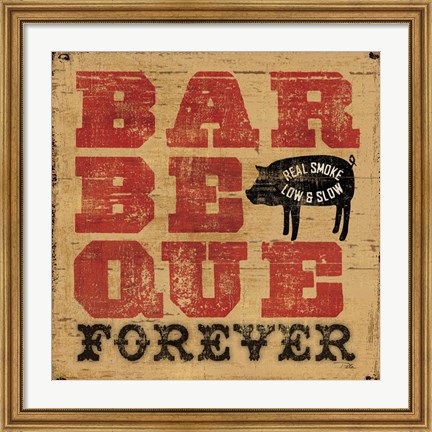 Framed Barbeque Forever Print