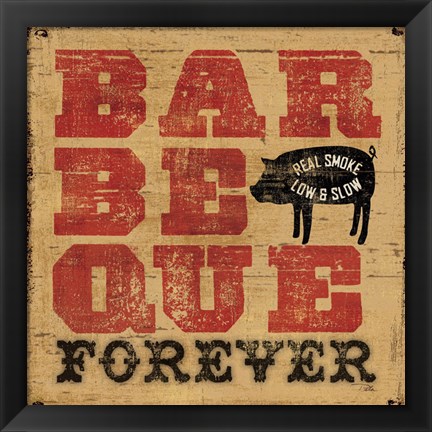 Framed Barbeque Forever Print