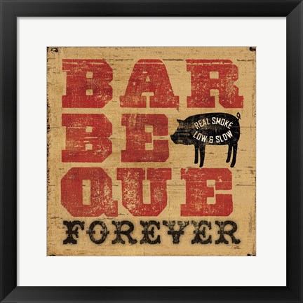 Framed Barbeque Forever Print