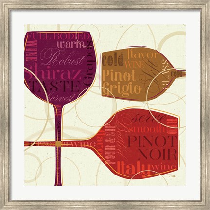 Framed Colorful Wine II Print
