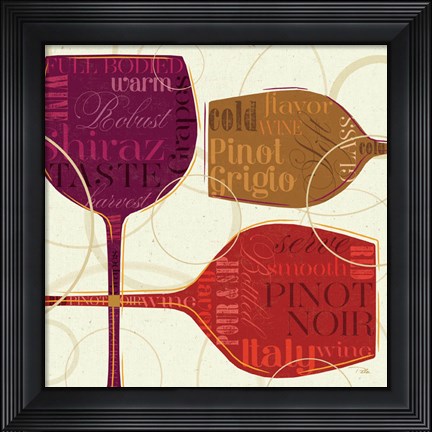 Framed Colorful Wine II Print
