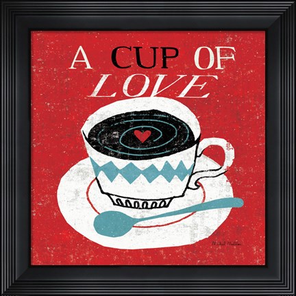 Framed Vintage Desktop - Coffee Print